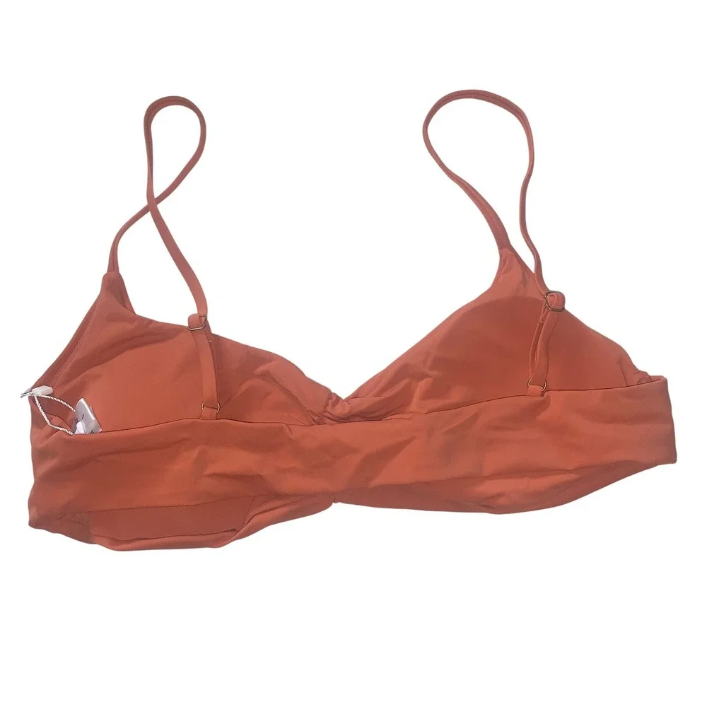 NEW Andie Swim The Symi Bikini‎ Top Cedar Orange AT263-CEDR Womens Large